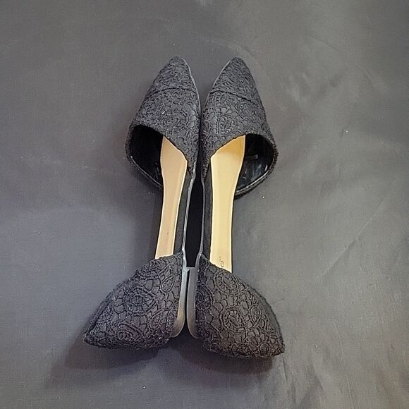 NICOLE LACE POINTED TOE D'ORSAY SLIP-ON WOMEN"S FLAT - Picture 11 of 12